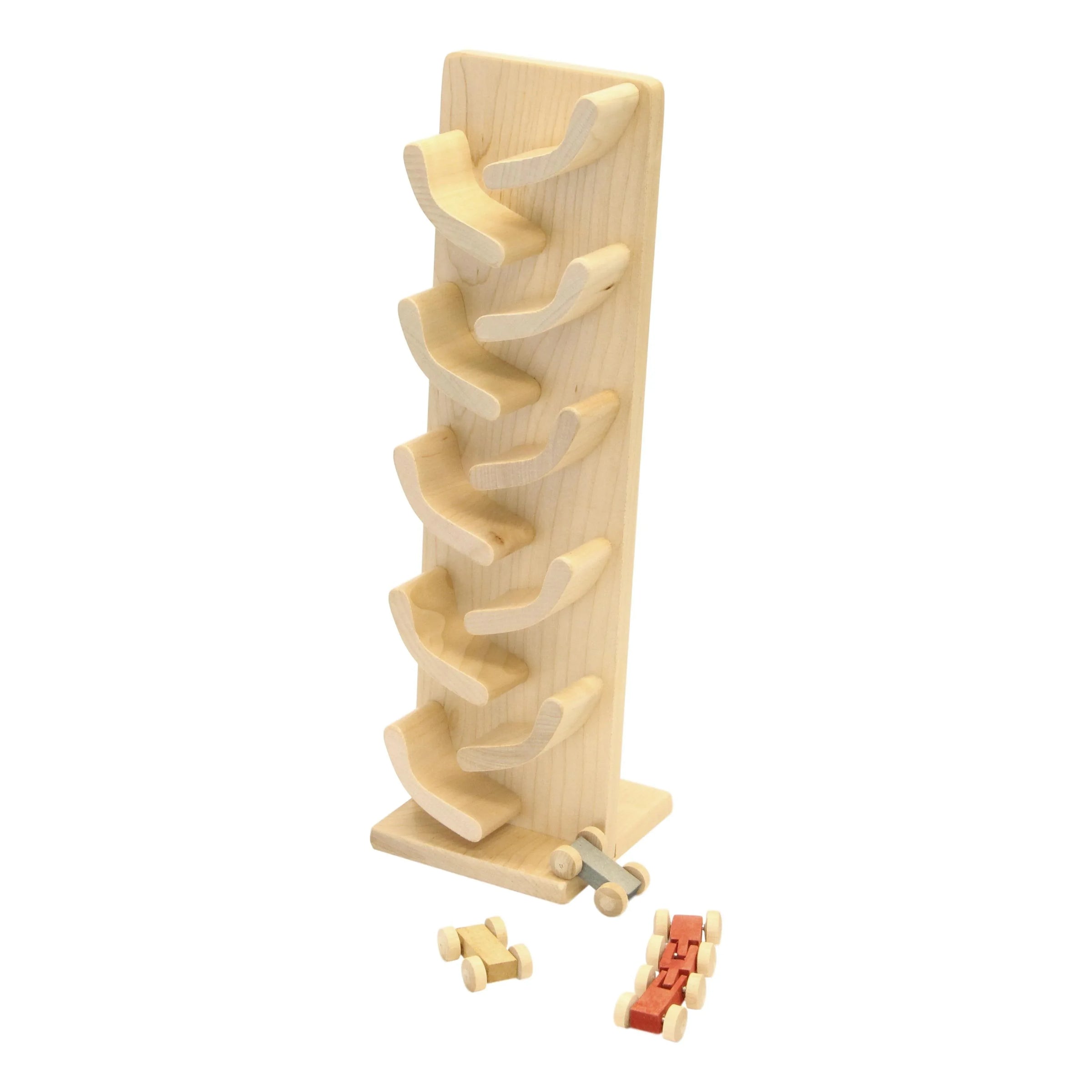 Amish-Made Mini Car Roller Wooden Toy, Pack of Cars Included - BIG FRENCHIES