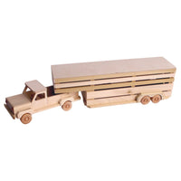 Amish-Made Wooden Toy Pickup and Gooseneck Trailer Set - BIG FRENCHIES