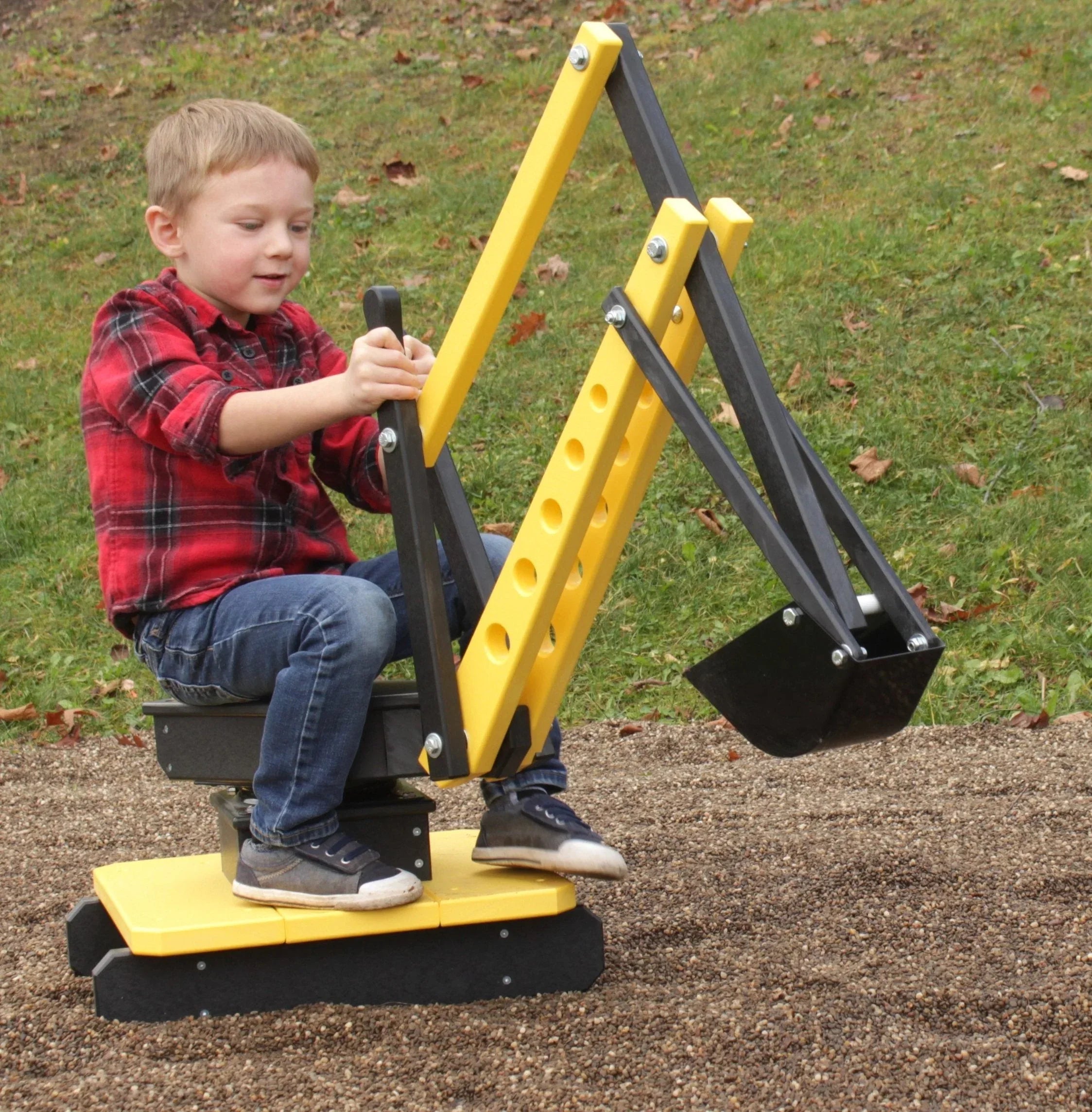 Sand Digger Excavator Toy, with Movable Levers and Metal Digging Bucket - BIG FRENCHIES