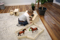 Wooden Amish-Made Ranch Shed Barn Toy, Unfinished Wood - BIG FRENCHIES
