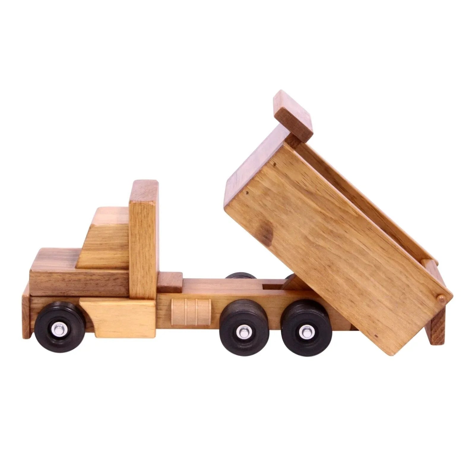 Amish-Made Wooden Toy Dump Truck, Kid-Safe Finish - BIG FRENCHIES