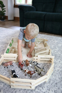 Wooden Folding Corral Fence Toy, 68" Long, Amish-Made Quality - BIG FRENCHIES