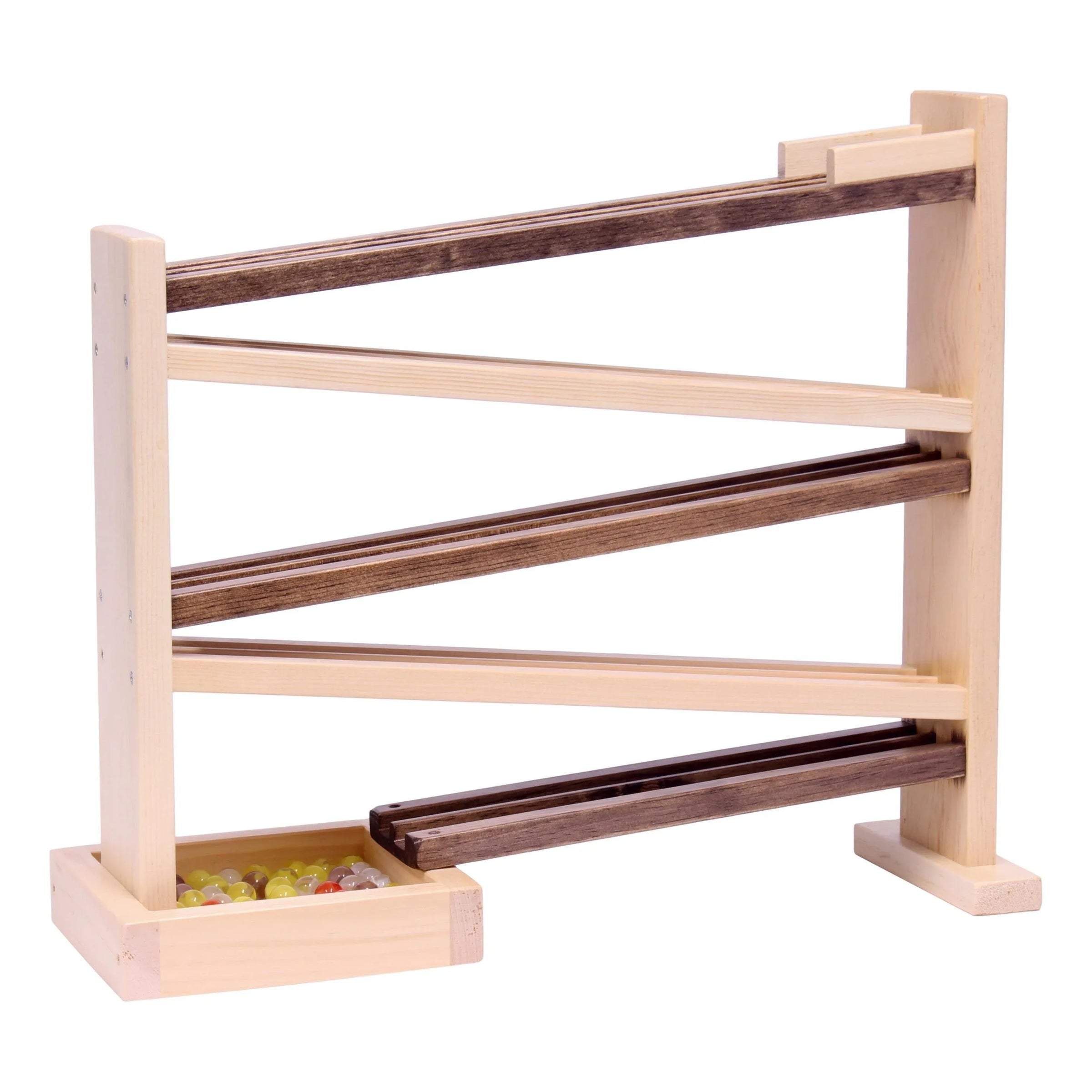Wooden Marble Roller Racetrack Toy - Child-Safe Finish - BIG FRENCHIES