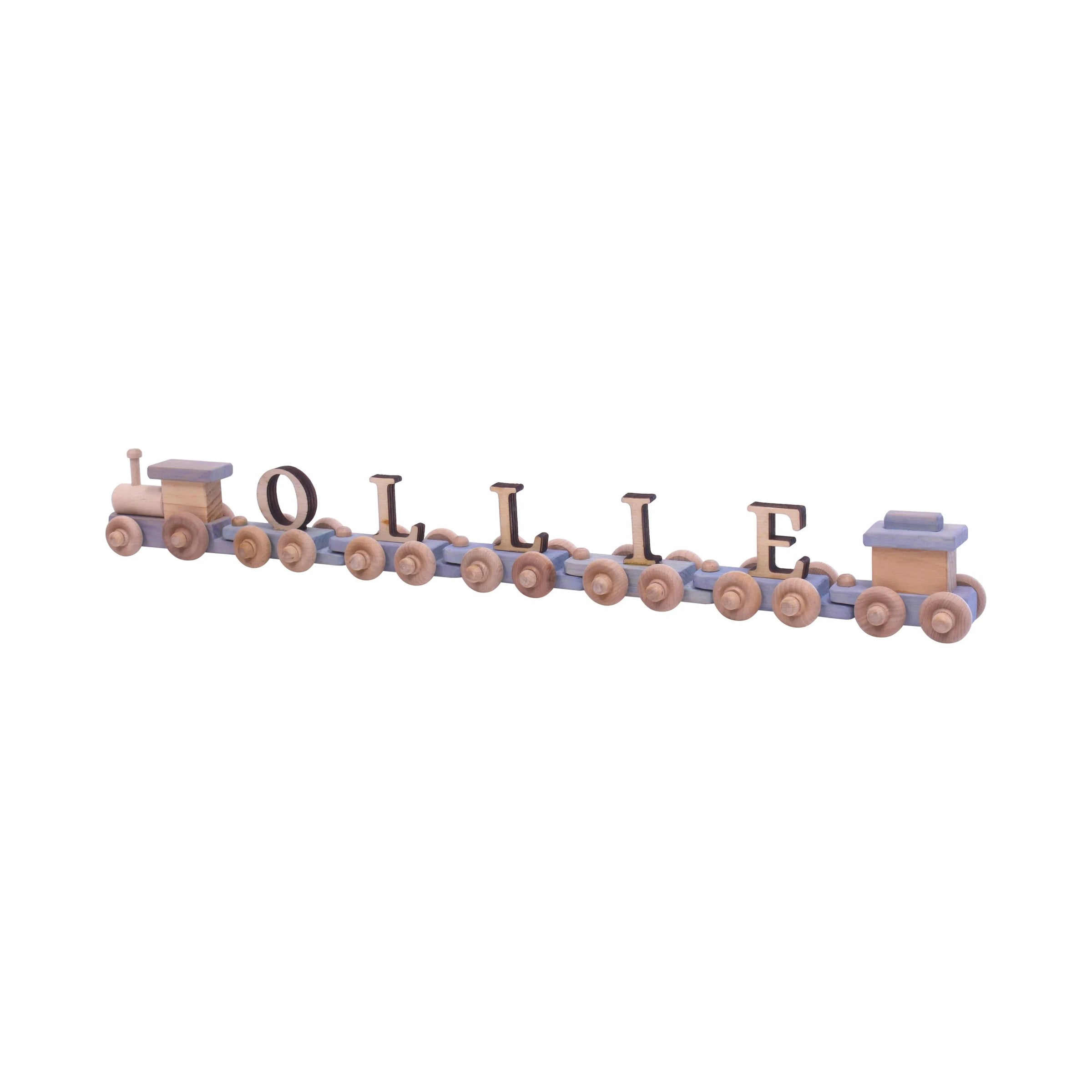AmishToyBox.com Wooden Name Train Toy, Custom ABC Letter Train, Amish-Made - BIG FRENCHIES