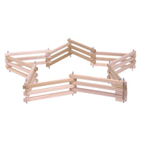 Wooden Folding Corral Fence Toy, Amish-Made, Unfinished Wood - BIG FRENCHIES
