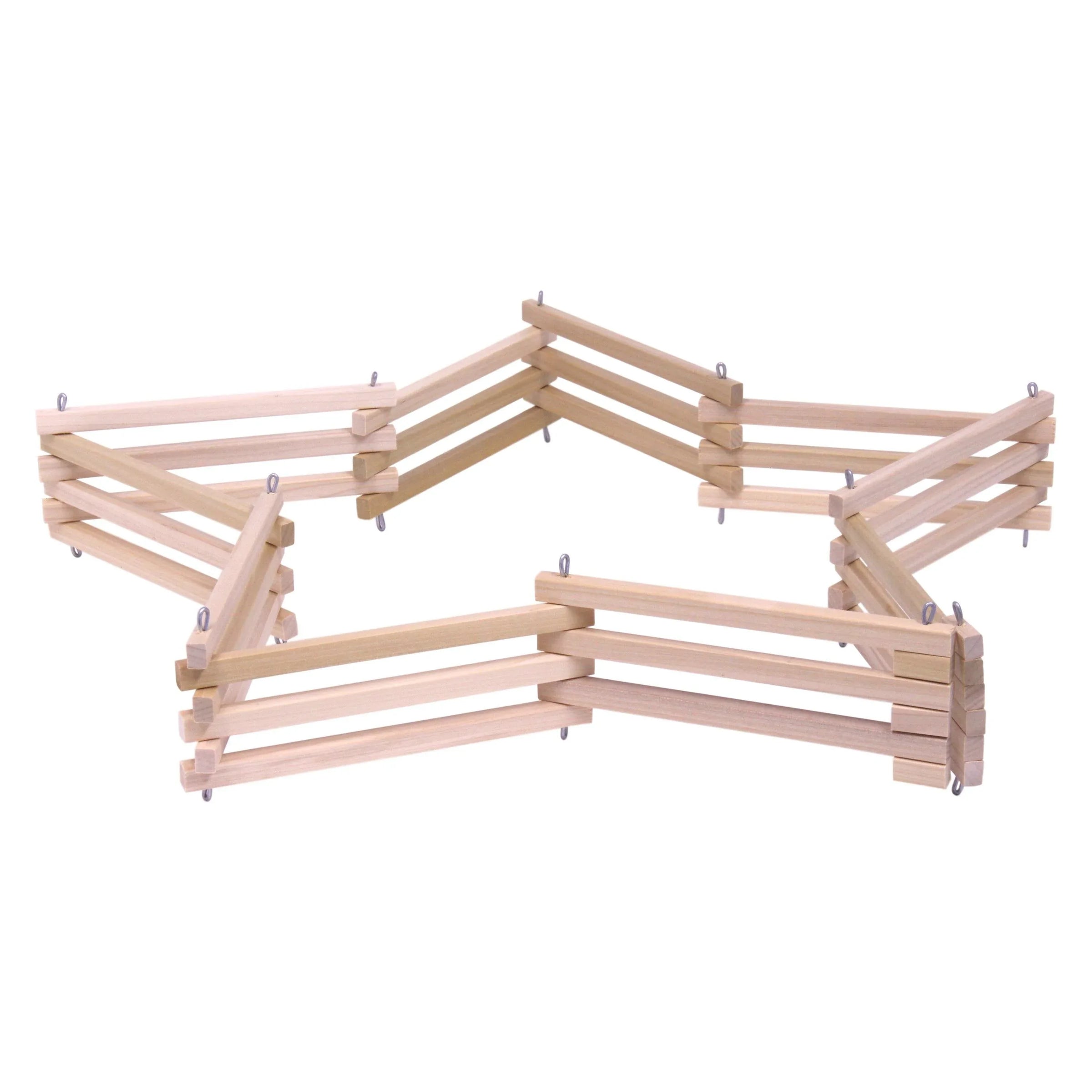 Wooden Folding Corral Fence Toy, Amish-Made, Unfinished Wood - BIG FRENCHIES