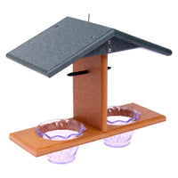 AmishToyBox.com Oriole Bird Feeder, Double-Cup Jelly Oriole Feeder with Pegs for Orange Halves - BIG FRENCHIES