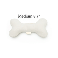 Boba & Vespa Plush Hemp Dog Bone Toy for Gentle Chewers | Soft & Squeaker Free