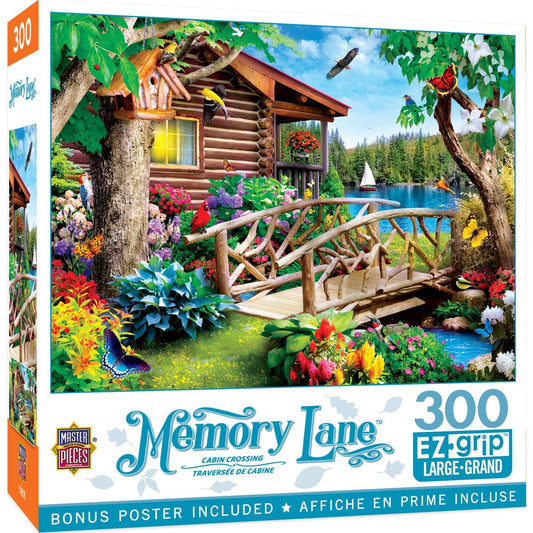 Memory Lane - Cabin Crossing 300 Piece EZ Grip Puzzle | Masterpieces Puzzles - BIG FRENCHIES