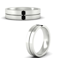 Mens 2 Stone Band