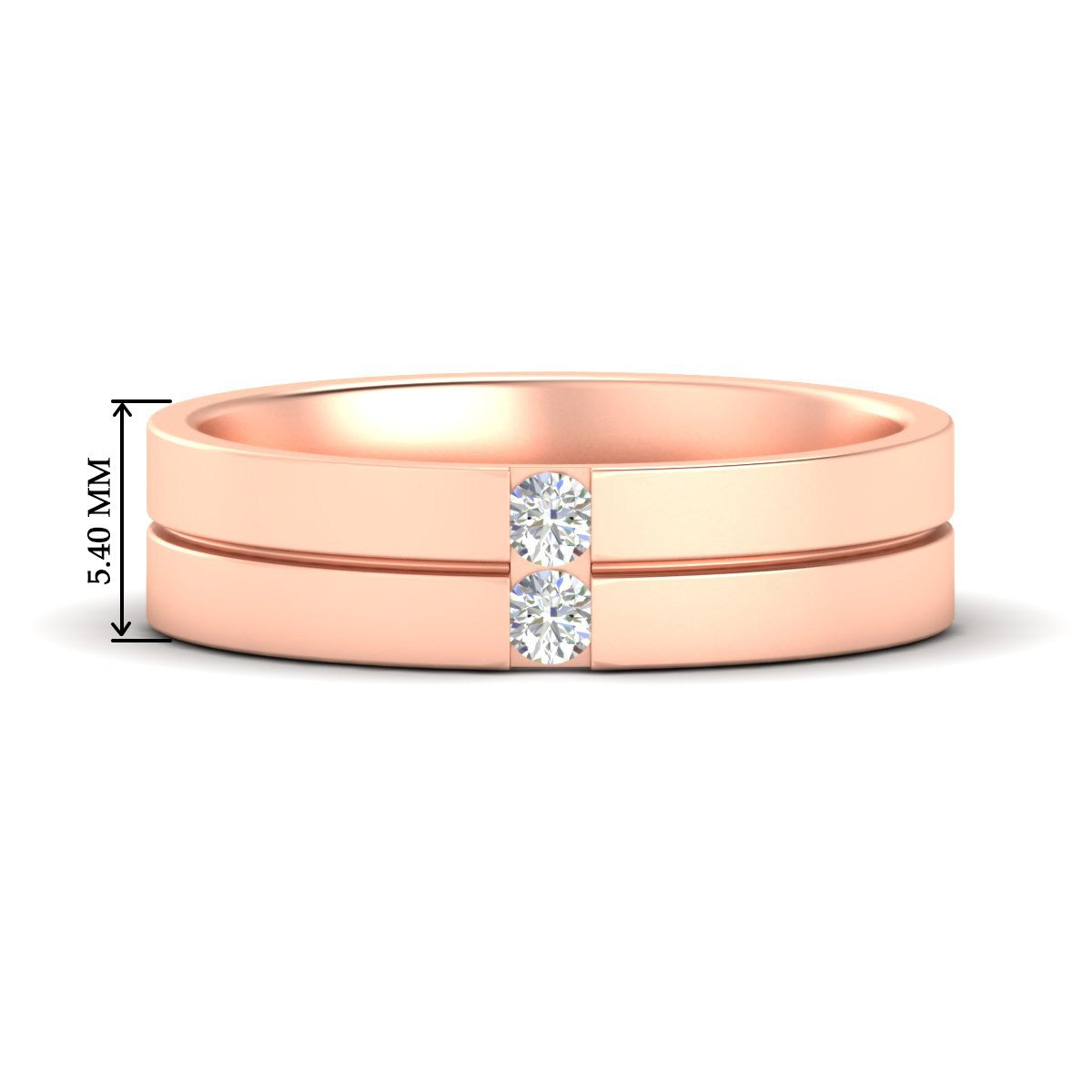 Mens 2 Stone Band