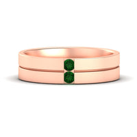 Mens 2 Stone Band