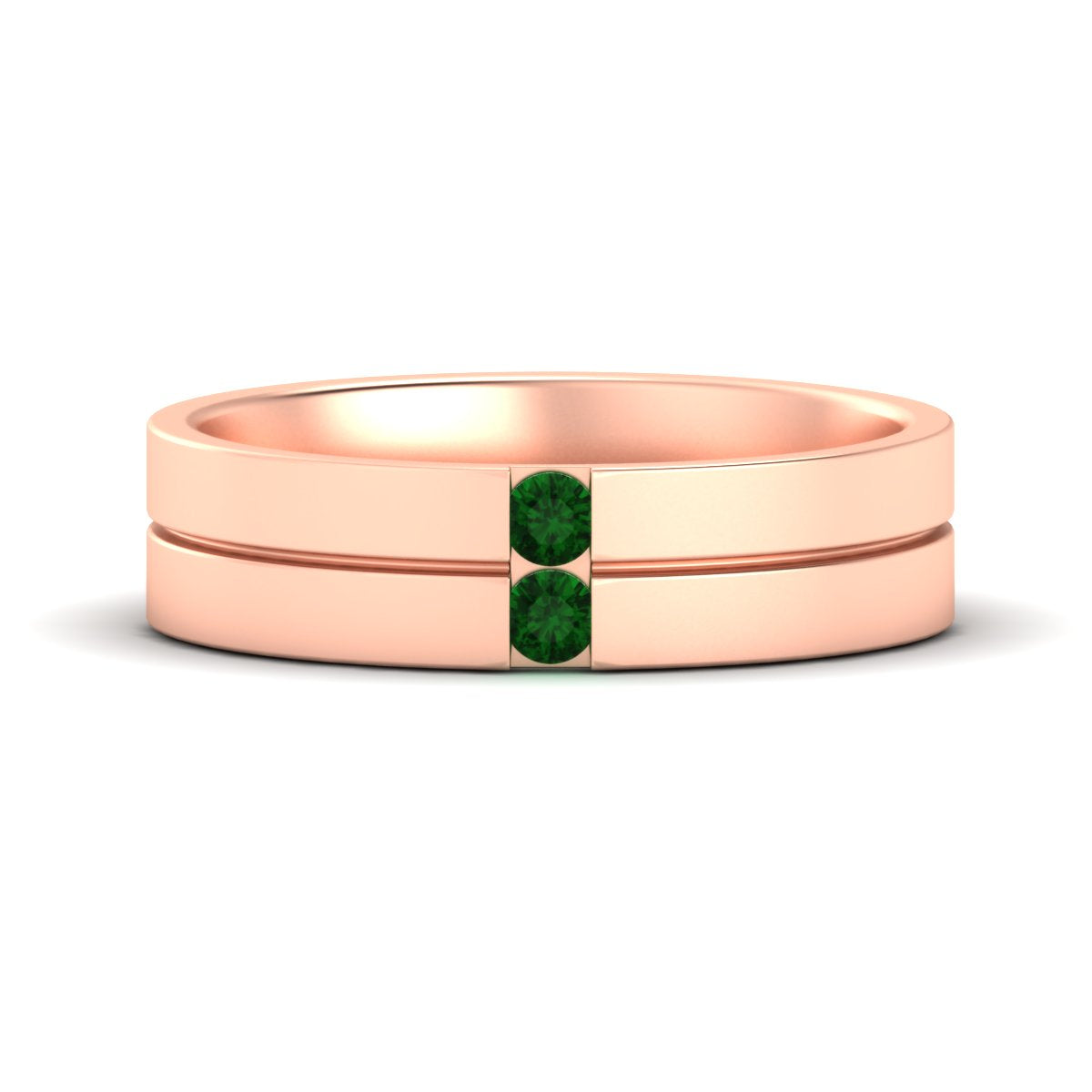 Mens 2 Stone Band
