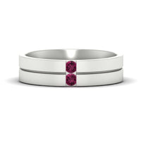 Mens 2 Stone Band