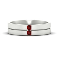 Mens 2 Stone Band