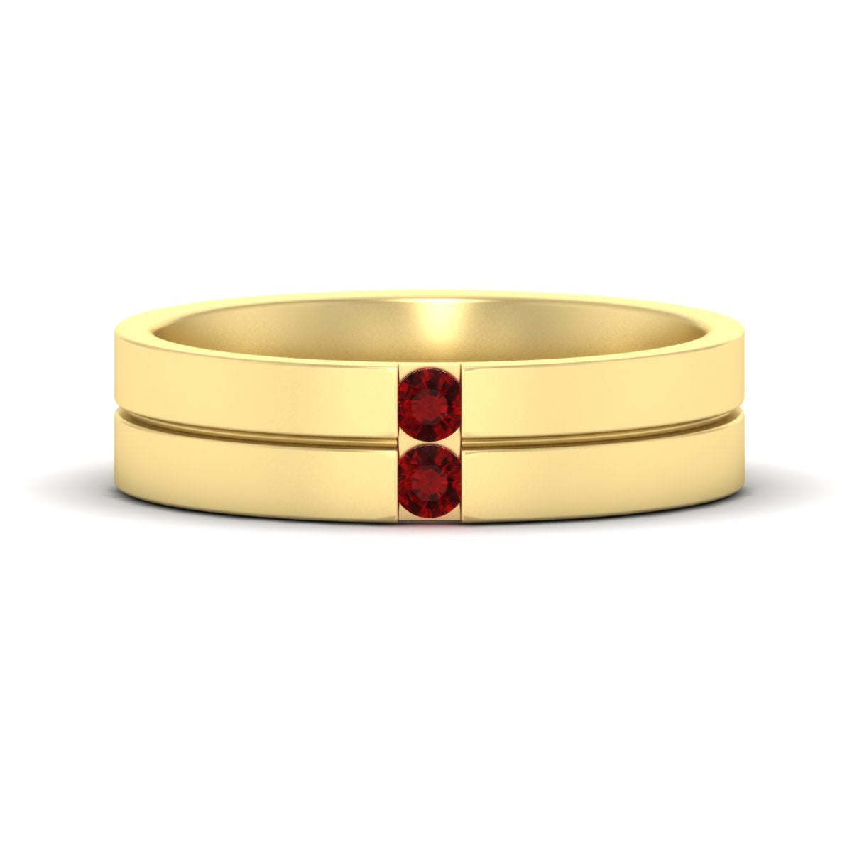 Mens 2 Stone Band