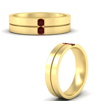 Mens 2 Stone Band
