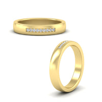 Mens 9 Stone Simple Diamond Band