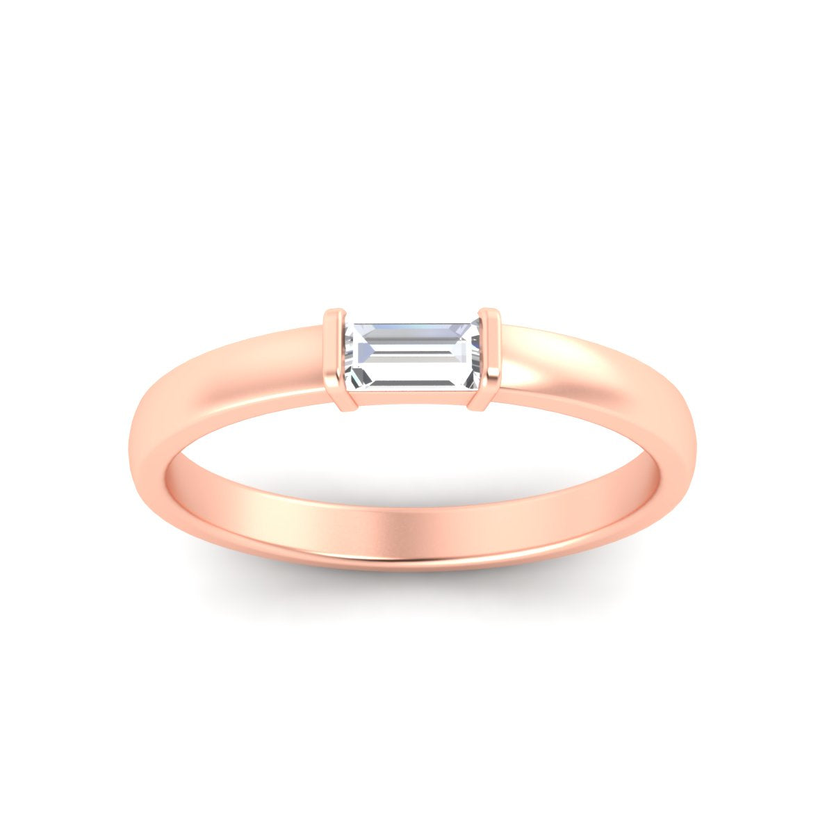 Mens Baguette Diamond Engagement Ring