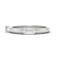 Mens Baguette Diamond Engagement Ring