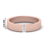 Mens Baguette Diamond Wedding Ring