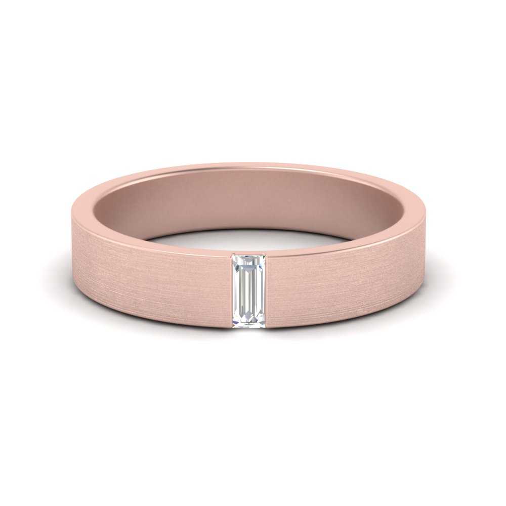 Mens Baguette Diamond Wedding Ring