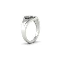 Mens Cross Gemstone Engagement Ring