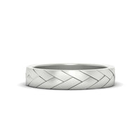 Mens Braided Design Promise Ring
