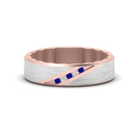 Brush Finish 2 Tone Promise Ring