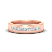 Mens Channel Set Square Wedding Ring