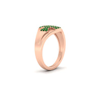 Mens Cross Gemstone Engagement Ring