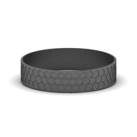 Mens Honey Comb Wedding Ring