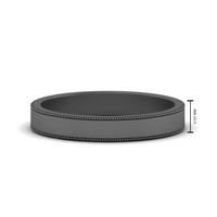 Flat Milgrain Mens Wedding Band