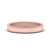 Flat Milgrain Mens Wedding Band