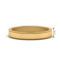 Flat Milgrain Mens Wedding Band