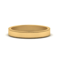 Flat Milgrain Mens Wedding Band
