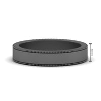 Flat Milgrain Mens Wedding Band