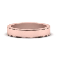 Flat Milgrain Mens Wedding Band
