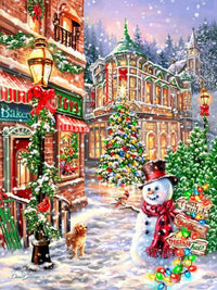 Merry Main Street 1000 Piece Jigsaw Puzzle by Springbok Puzzles - BIG FRENCHIES