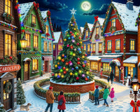 Merry Town Square 1000 Piece Jigsaw Puzzle | Springbok Puzzles - BIG FRENCHIES