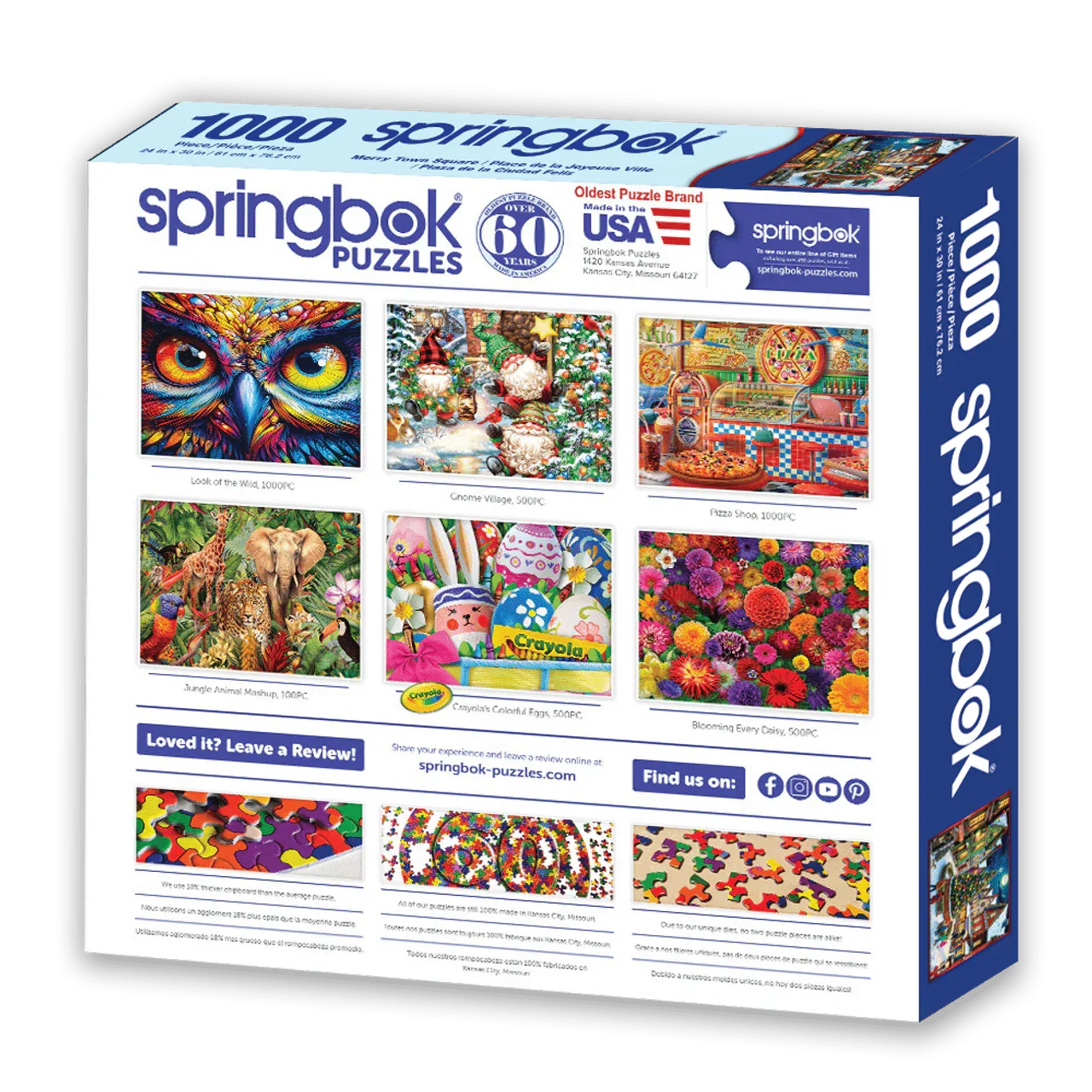 Merry Town Square 1000 Piece Jigsaw Puzzle | Springbok Puzzles - BIG FRENCHIES