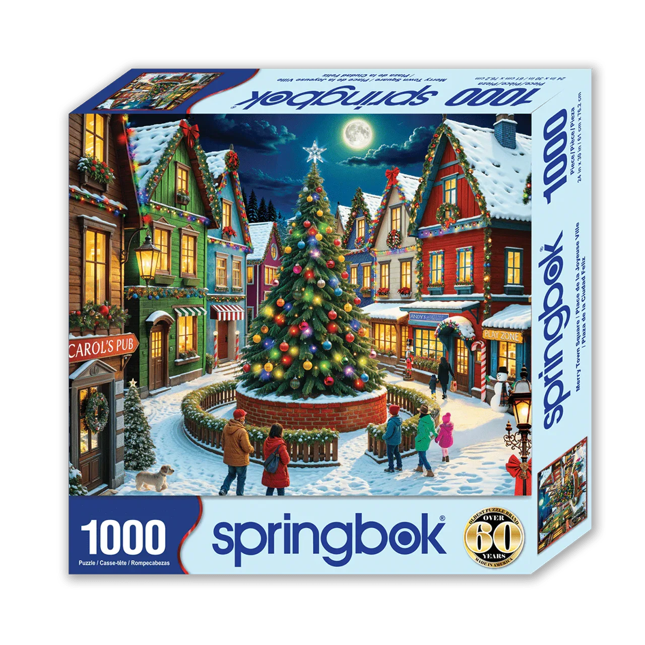 Merry Town Square 1000 Piece Jigsaw Puzzle | Springbok Puzzles - BIG FRENCHIES