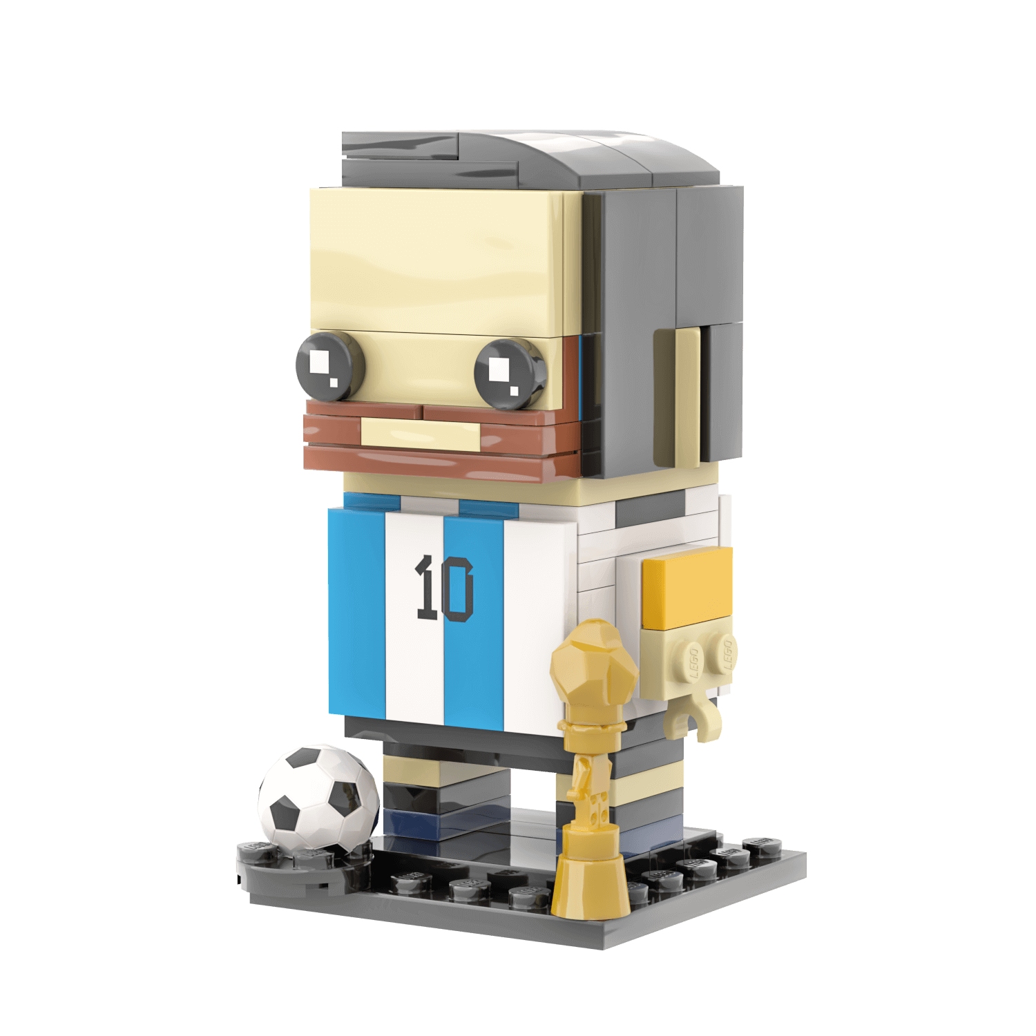 Messi Brick Building Set - Custom Set - Made Using LEGO® Parts