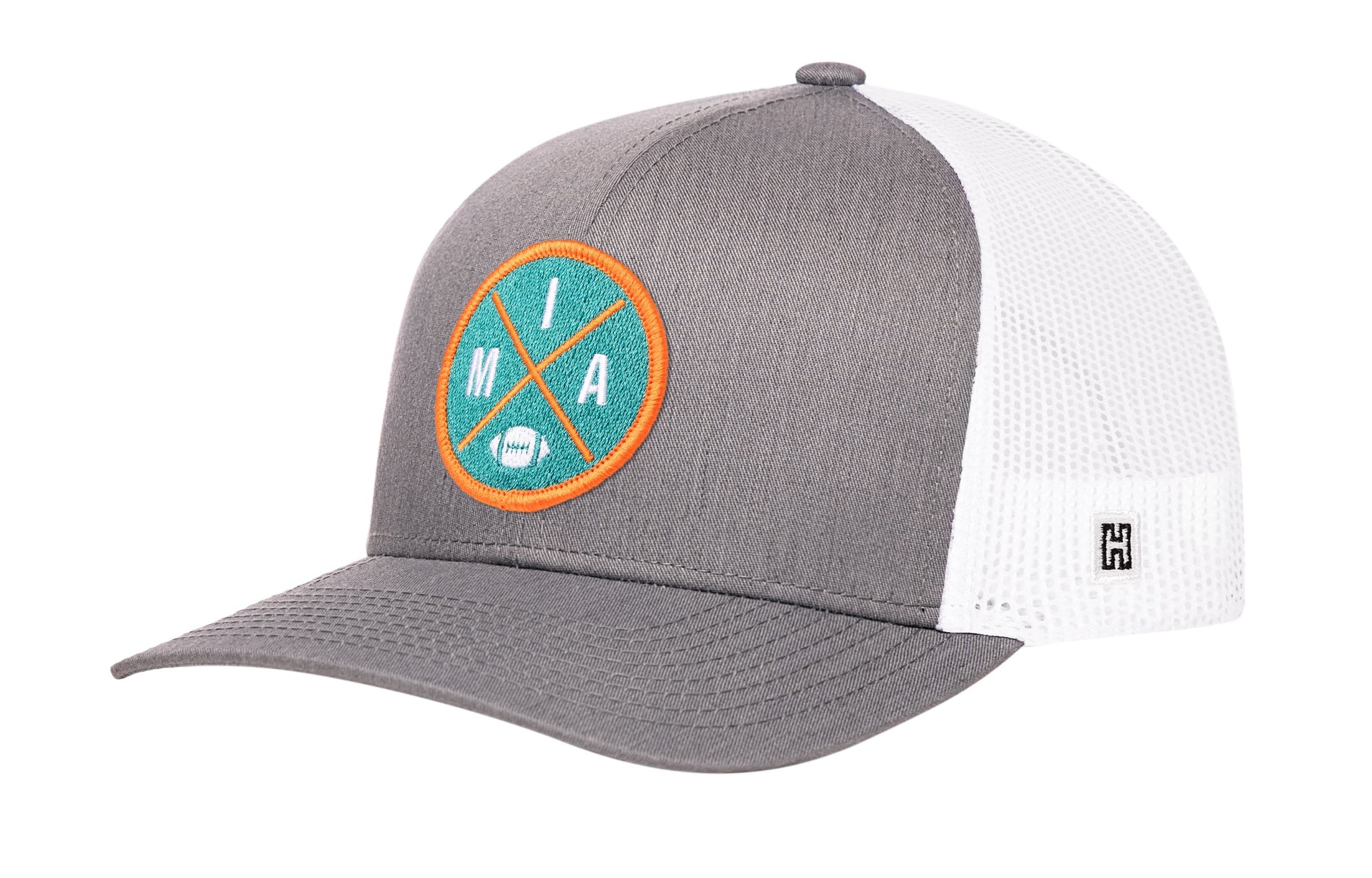 Miami Trucker Hat  |  Black MIA X Football Snapback