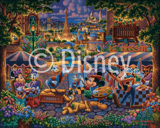 Mickey & Friends Painting in Paris 500 Piece Jigsaw Puzzle by Dowdle and Disney - BIG FRENCHIES