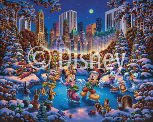 Mickey & Friends Skating in Central Park 500 Piece Puzzle by Disney and Dowdle - BIG FRENCHIES