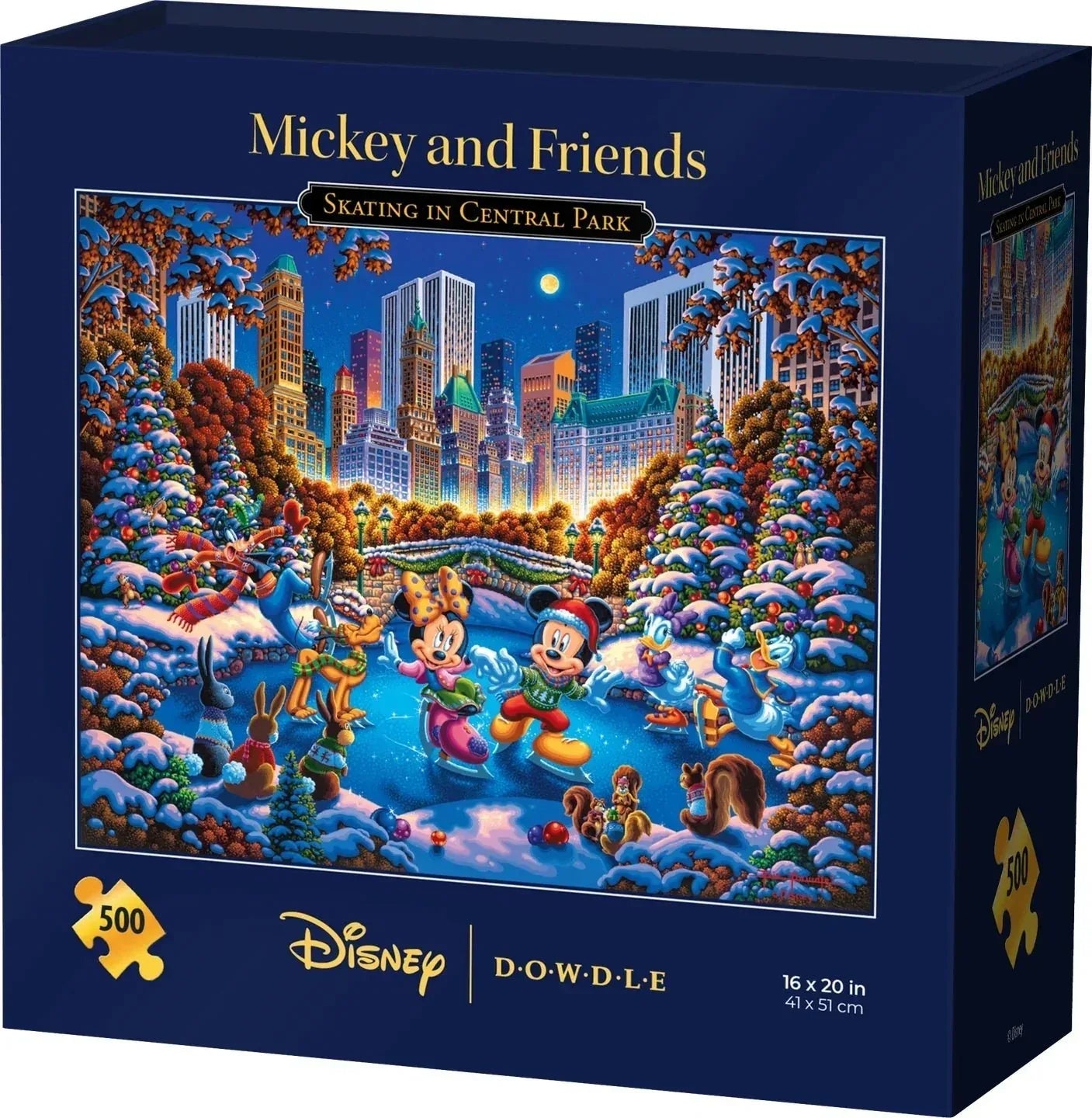 Mickey & Friends Skating in Central Park 500 Piece Puzzle by Disney and Dowdle - BIG FRENCHIES