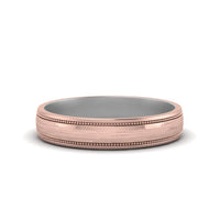 Milgrain 2 Tone Wedding Band
