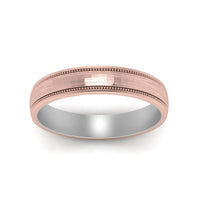 Milgrain 2 Tone Wedding Band