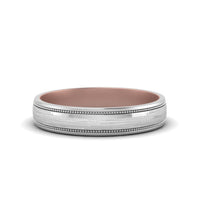 Milgrain 2 Tone Wedding Band